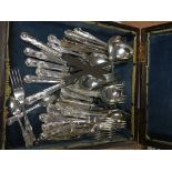 A box of Kings pattern cutlery.