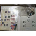 Ten stamp albums containing mixed used and unused