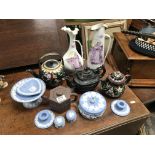 A mixed collection of pottery and porcelain.