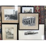 Percy Westwood, 5 framed etchings all pencil signed.