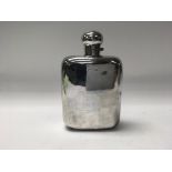 A silver hip flask Sheffield hallmarks 415 grams