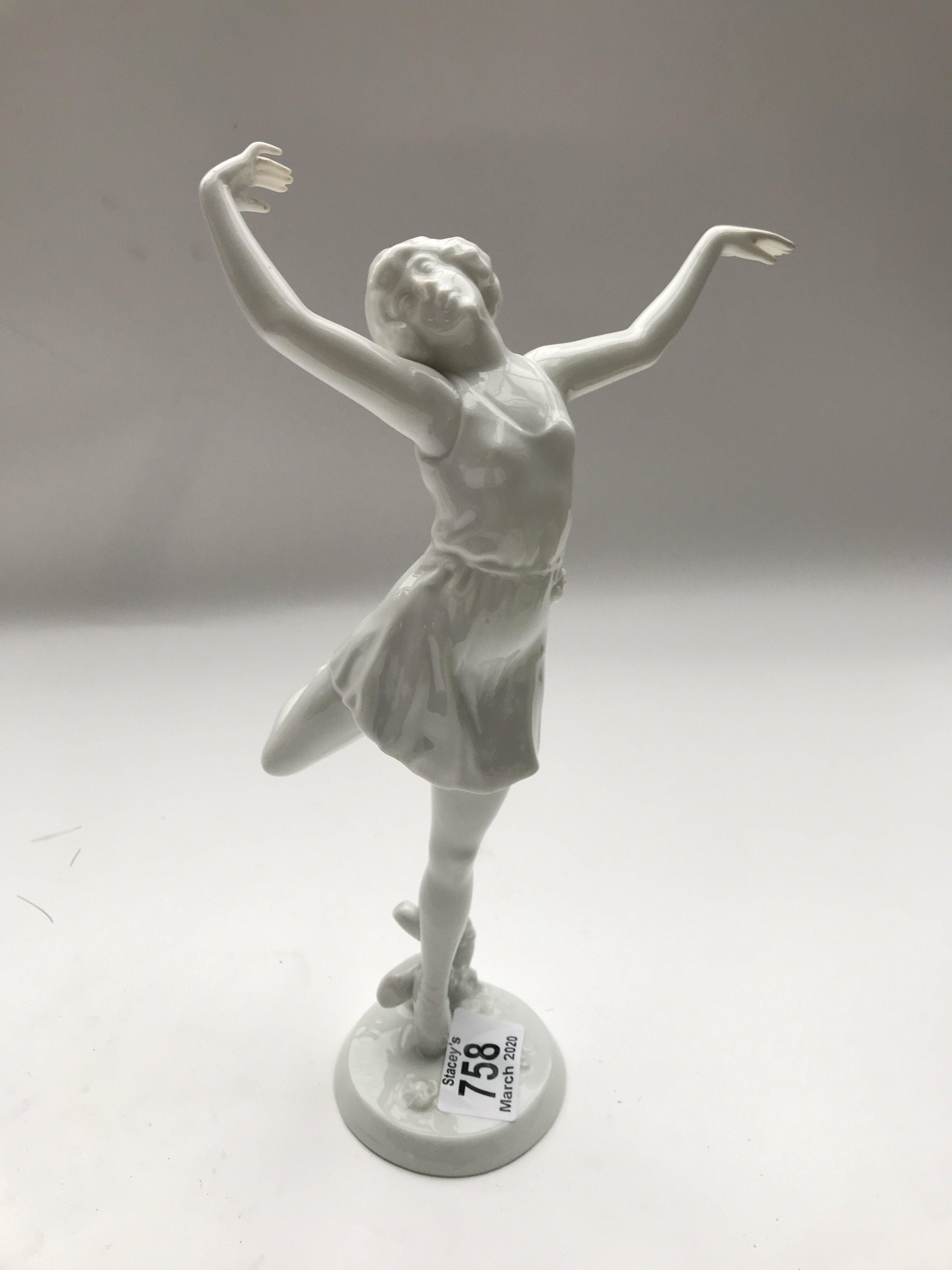 A white glazed Rosenthal porcelain figurine of a b