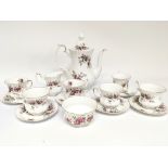 A Royal Albert China Lavender Rose tea set decorat