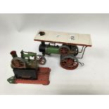A Mamod steam steam tractor plus additional mamod
