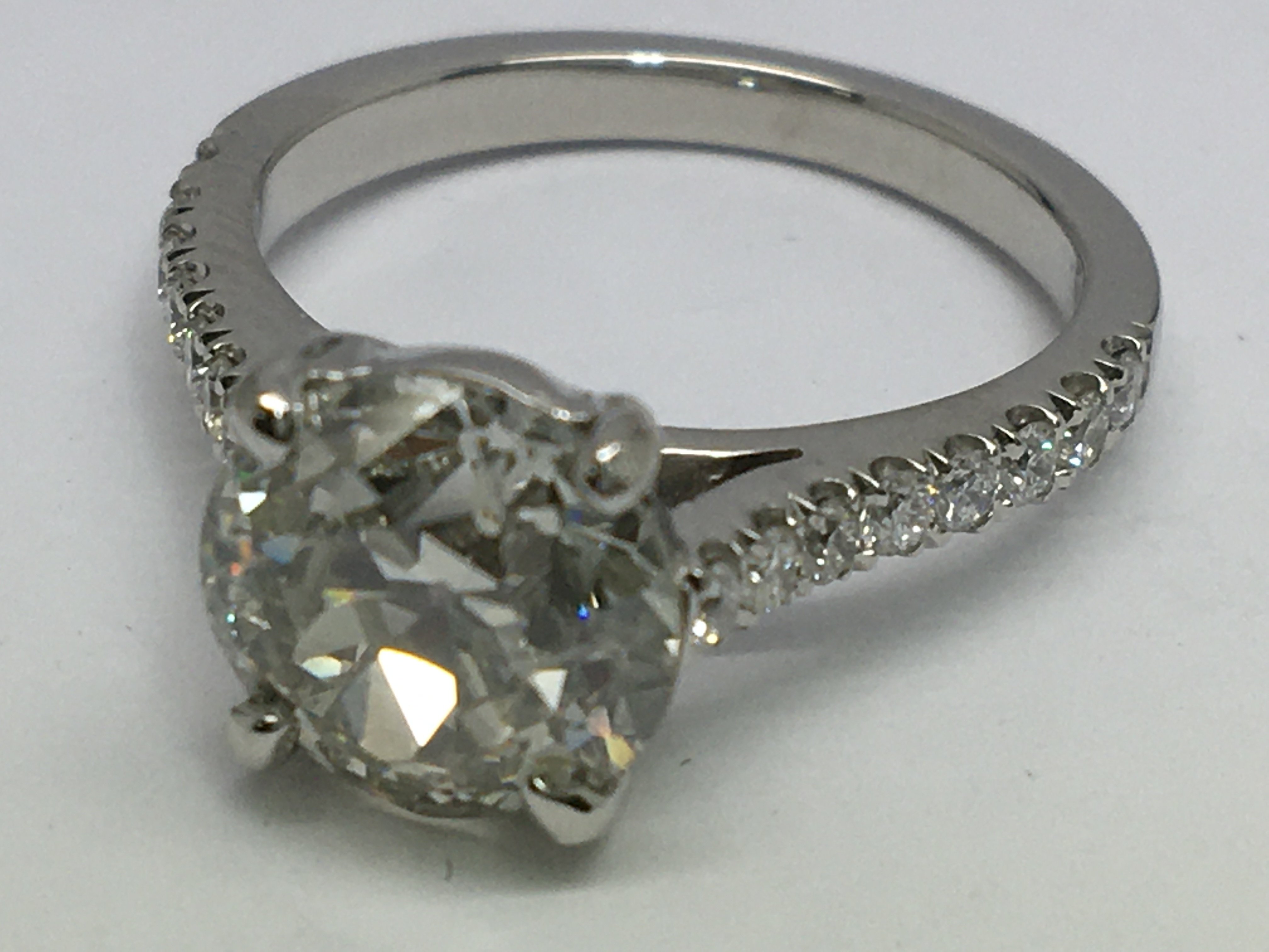 A certified platinum solitaire diamond ring with d