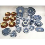 A collection Wedgwood Jasperware and Aynsley fruit