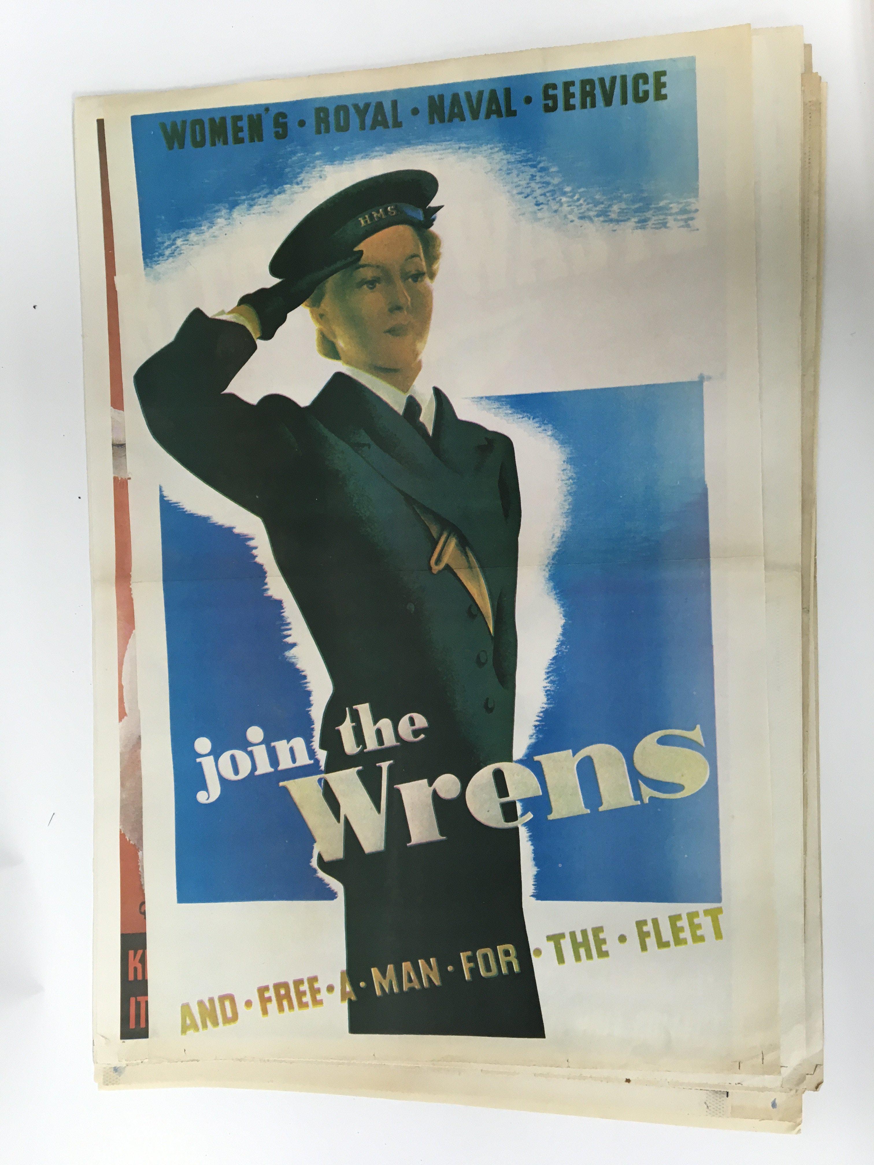 Ten old war time Unframed posters - Image 3 of 10