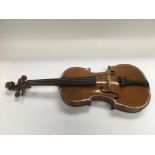 A circa 1900 French JTL 3/4 size violin, Stradivari copy.