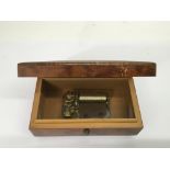 A continental wooden musical box - NO RESERVE