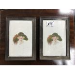 A pair of hallmarked silver photo frames.