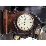 A mahogany cased bracket clock with flame mahogany
