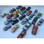 A collection of play worn diecast vehicles includi