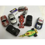 A small collection of Scalextric cars