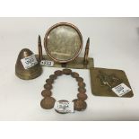 A collection of I World War trench Art including a