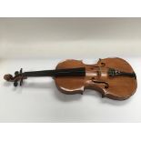 A circa 1900 French violin, Mansuy a Paris label.