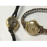 A Ladies 18carat Gold Watch and one other vintage