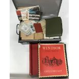 A tin and 2 Windsor albums or used and unused Brit
