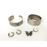 A 19th Century aesthetic bangle and other various