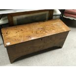 A small early oak blanket box.