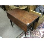 A Victorian stained pine Folding kitchen table. ( loose top).