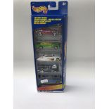 A cased set of hot wheels