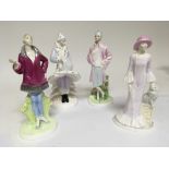 Four Coalport porcelain figures Ladies of Fashion. (4)