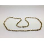 A 9ct gold belcher chain, approx 18.9g.