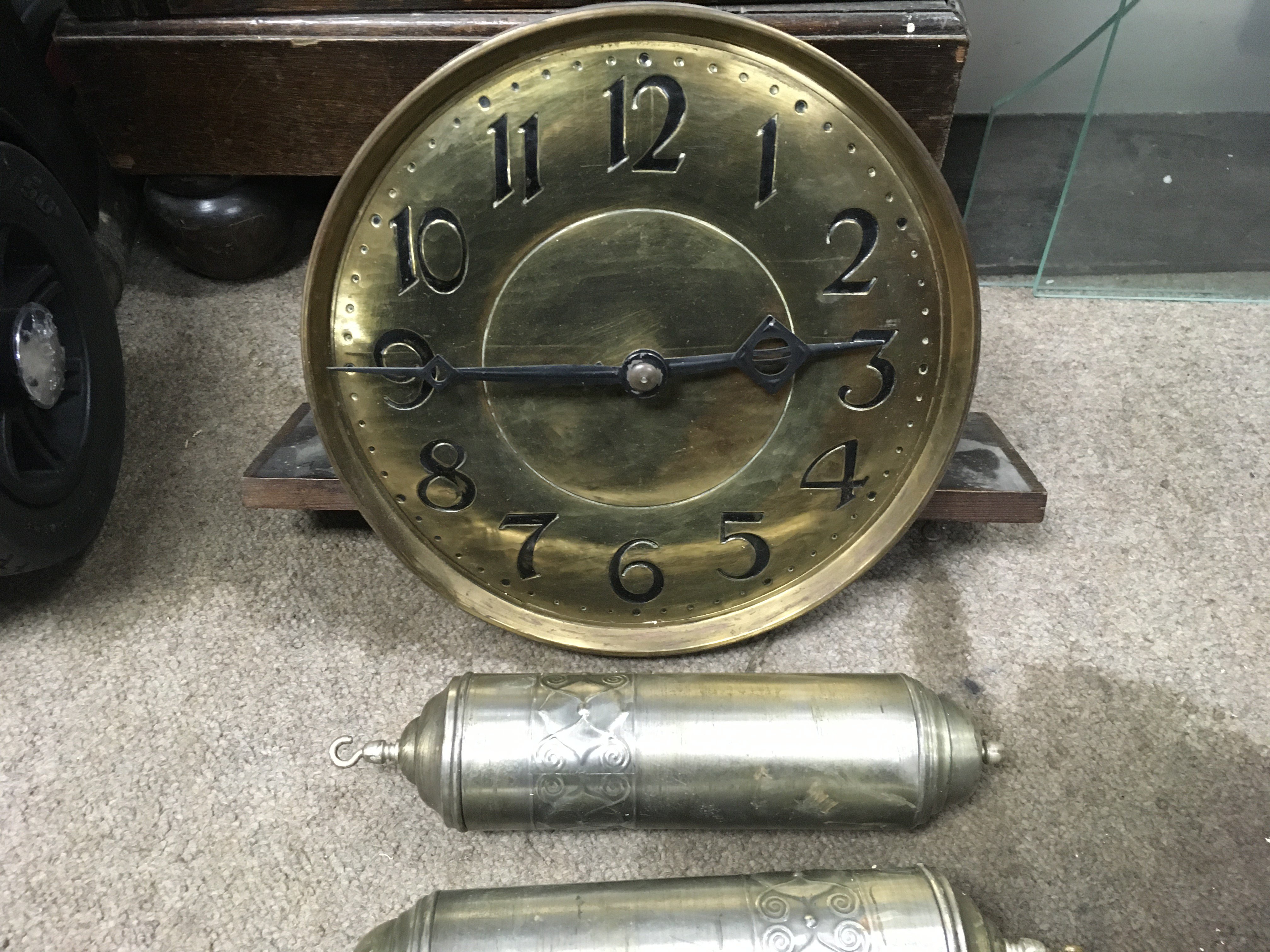 A long case clock in need of restoration, with wei - Image 2 of 2