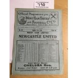 35/36 West Ham v Newcastle United Football Programme: Dated 21 3 1936 in very good condition with no