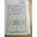 31/32 Sheffield Wednesday v Newcastle United Football Programme: Dated 6 2 1932 in very good