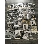 Everton + Liverpool Football Press Photos: Black and white 8 x 6 inches all with press stamps to