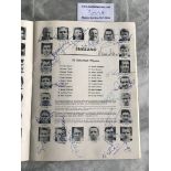 1966 World Cup Full England Squad Signed Football Programme: Genuine item given by Jimmy Greaves
