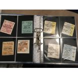 England Home Football Ticket Folder: From 1959 onwards with 8 from the 60s and 33 from the 70s.