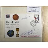 1966 England Goal Scorers World Cup Signed First Day Cover: Original FDC from 66 with Winners