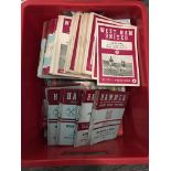 West Ham Home Football Programmes: Over 50 from the 60s and a few earlier. 131 x 70s, 60 x 80s, with