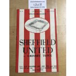 38/39 Sheffield United v Grimsby Town Football Programme: Dated 11 2 1939 in very good condition