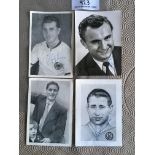 1954 Germany World Cup Player Signed Postcards: Two photos and similar sized postcards. Each one