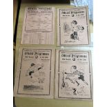 1930s Tottenham Home Football Programmes: 6 reserves one with punch holes. C/W 2 first team