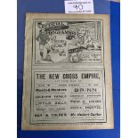 1910/11 England v Wales Football Programme: Full International dated 13 3 1911. Excellent