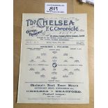 1919/20 Chelsea v Fulham Football Programme: London Professional Charity Fund dated 27 10 1919 in