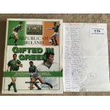 Republic Of Ireland Signed Football Book: Gifted In Green a superb book about Eire signed often on