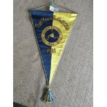 1961 First Vienna v Manchester United Tour Pennant: Presented to Manchester United on 11 8 1961