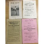 Welsh Club Football Programmes: Includes 48/49 Llanidloes v Merthyr Tydfil, 47/48 Bangor v