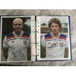 Signed England Football Photos: 51 signed photos to includes Pearce Owen Shilton Gerrard Shearer