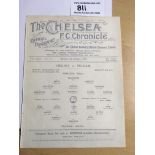 1926/27 Chelsea v Fulham Football Programme: Dated 4 10 1926. London Challenge Cup First Round