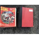 Goal Football Magazines: 2 official Goal binders containing around 45 magazines from the late 60s.