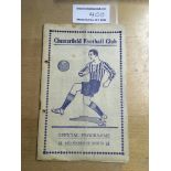 37/38 Chesterfield v Tottenham Football Programme: Dated 12 2 1938 with punch holes and fold. No