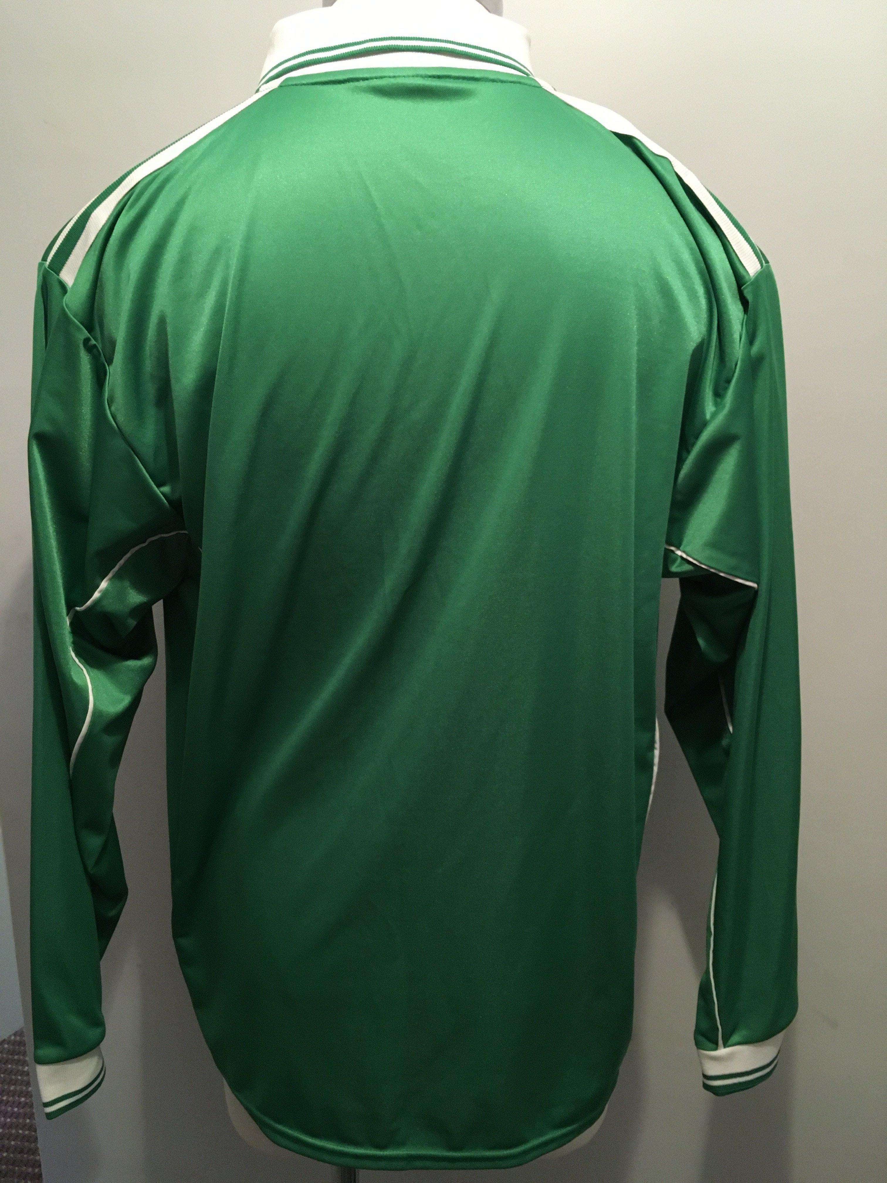 Northern Ireland 2000 Signed Match Issued Football Shirt: Green long sleeve home shirt issued for - Image 2 of 3