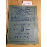 38/39 Millwall Practice Match Football Programme: Dated 13 8 1938 with splitting to spine and wear