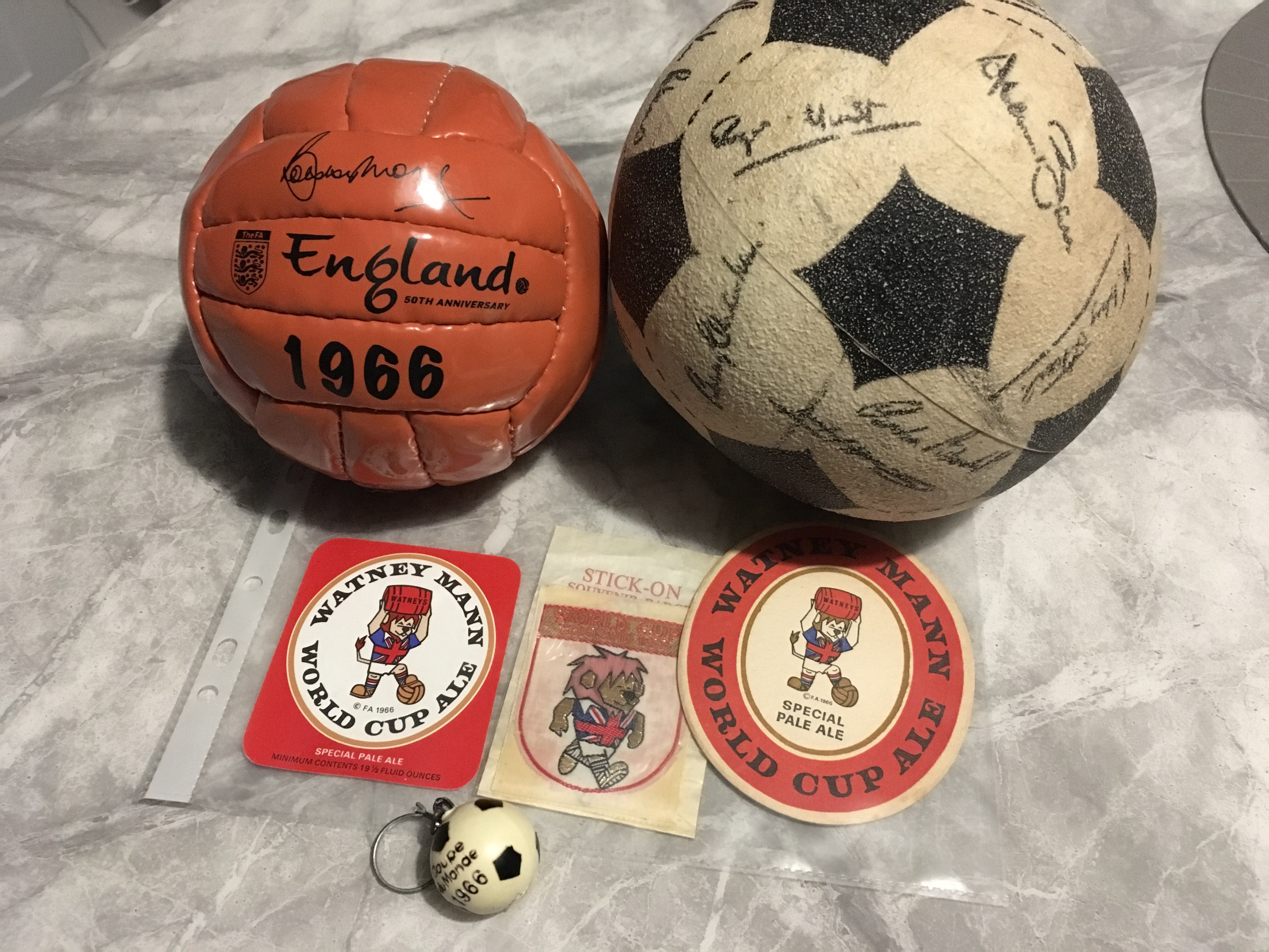 1966 World Cup Football Memorabilia Box: Includes Original plastic football with facsimile